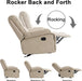 Nursery Rocker Glider with Extra Large Footrest