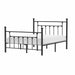 54 In. W Black Full Size Bed Frame, Heavy Duty Metal Platform, Premium Steel Slat with Headboard and Footboard