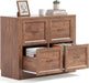 Four Drawer Filing Cabinet Distressed Oak StorageUnit