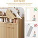 51" Buffet Sideboard Cabinet, Modern Hutch Storage Cabinets Natural