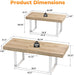 63"-78.7" Extendable Dining Table for 6-8, Farmhouse Kitchen Table | Rectangular Expandable Dining Room Table with U-Shaped Legs Wooden Dinner Table for Kitchen Office Living Room-Oak