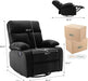 Swivel Rocker Recliner, Small Rocking Recliners for Small Spaces, Rocking Recliner Chair for Living Room, RV, Bedroom, Nursery, Black