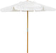 8.2FT Vintage Wood Outdoor Patio Umbrella with a Handy Pulley System