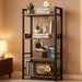 Rustic Brown 5 Tier IndustrialStrength Wood Bookshelf