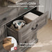 Farmhouse 9-Drawer Dresser - Grey Chest of Drawers for Bedroom and Living Room Organization, Wood Dresser with Ample Storage Space and Rustic Charm, Grey