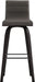 Size Color Options Vienna 30" Bar Height Barstool Brushed Wood Finish Faux Leather, Grey/Black