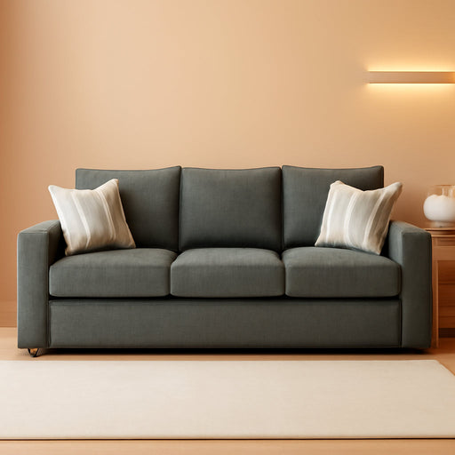 Stairatt Casual Sofa with Flared Arms, Gray