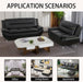 Sectional Sofa Sets, Living Room Furniture Sets Modern Faux Leather Sofa Couch 5-Seat Sofa for Living Room(A-Black, Sofa+Loveseat)
