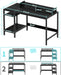 Computer Desk - 47” Gaming Desk, Home Office Desk with Storage, Small Desk with Monitor Stand, Storage Space-Savor, Modern Table, Black