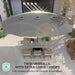 14.4Ft Large Patio Umbrella with 36 Solar LED Lights, Double Sided Outdoor Umbrella with Base Included