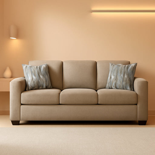 Deltona Contemporary Queen Beige Sofa Sleeper MemoryFoam