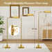 Traditional Height Adjustable Pharmacy Floor Lamp with 350° Swing Arm, Color Temperature Adjustable Standing Lamp Metal Shade for Living Room Reading House Bedroom Home Office(Gold)