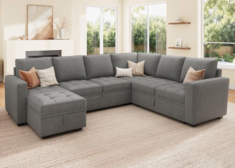 Modular Sectional Sofa Bed With Generous Understorage