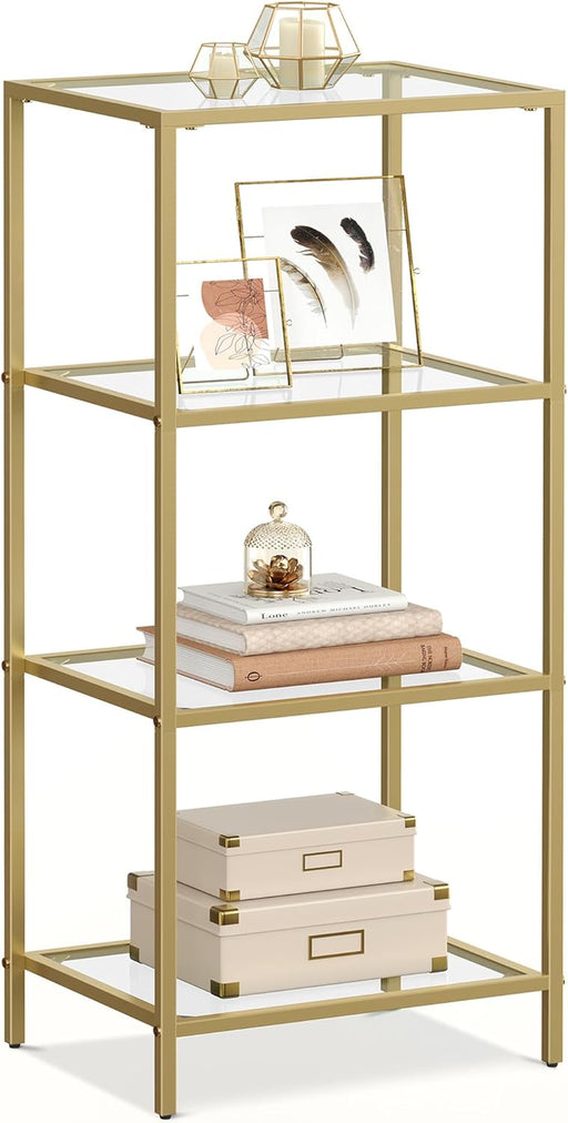 UltraSlim Bookshelf Gold Frame Modern Display Unit