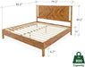 Vivian 14 Inch Deluxe Bed Frame with Headboard, Rustic & Scandinavian Style with Solid Acacia Wood, No Box Spring Needed, 12 Strong Wood Slat Support, Easy Assembly, King, Rustic Golden Brown