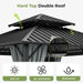 12x12 Aluminum Hardtop Gazebo Grey Weatherproof Roof