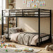 Twin over Twin Low Profile Metal Bunk Bed for Kids & Teens | 53.9" Low Profile, 400 Lbs Each Bunk, 12.8" Guardrails, Quiet Steel Frame, No Box Spring