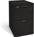 Turtle Contour 2 Drawer Fire Rated File Cabinet, Black