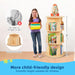 Kids Rotating Bookshelf, Small Corner Bookshelf for Small Space, 360° Display 3 Tier Floor Standing Bookcase Storage Rack, Wooden Narrow Bookcase Organizer for Bedroom, Living Room
