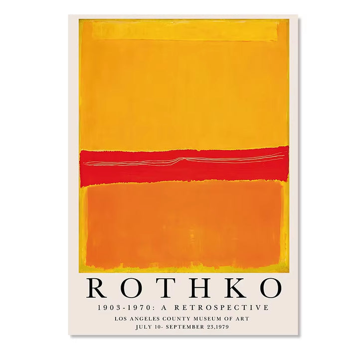 Abstract Yayoi Kusama Orange Wall Art Matisse Mark Rothko Posters and Prints Flower Market Canvas Painting Mural Decoration