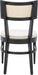 Home Collection Galway Coastal Black/Natural Cane Seat Cushion Dining Chair