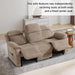 Power Reclining Sofa, 3 Seat Electric Recliner Couch for Adults, Adjustable Home Theater Seating with Side Pocket for Small Space, Living Room, Office(Khaki)
