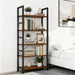 5 Tier Bookshelf, Free Standing Bookcase with Open Storage Shelves