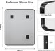 30X36 Inch Black Bathroom Mirror Metal Framed, HD Tempered Glass