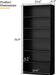 Bookshelf,6-Tier Open Bookcase and Bookshelves,6 Shelf Display Storage Shelves Floor Standing 70.6 Inches Tall Bookcase for Home Office, Living Room (Black)