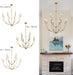 Magnificent Brushed Gold Chandelier 12 Light Fixture