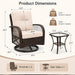 3 Piece Wicker Patio Furniture Set, Outdoor Swivel Chairs Set of 2