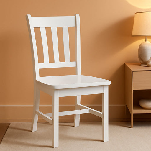 International Concepts Set of Two San Remo Splatback Dining Chairs, White