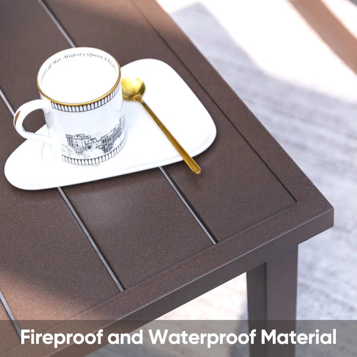 Isfried 3 Piece Metal Frame Outdoor Conversation with Thick Cushions