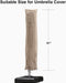 Outdoor Cantilever Umbrella Cover Easy Setup S Size Beige
