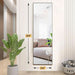Full Length Mirror 59"X17" Full Body Floor Mirror for Bedroom or Cloakroom, Can Stand Alone, Hang or Lean against Wall, Tall Wall Mirror with Stand and Sleek Aluminum Alloy Thin Frame