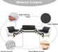Living Room Sofa Set Leather Couch and Loveseat for Living Room, Living Room Couch Set, Sofa for Bedroom, Apartment, Living Room Furniture Sets (Black&White, Sofa+Loveseat)