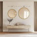 round Mirror, Metal Frame Circle Mirror 27 Inch, Wall Art Decor Mounted Hanging for Entryway, Bathroom, Hallway, Living Room, Vanity, Marlowe, Gold