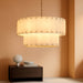 Alabaster Chandelier,D32In Spanish Marble round Alabaster Chandelier 2 Tiers,Modern Living Room Alabaster Chandeliers, Adjustable Gold Chandeliers for Dining Room,Bedroom,Bathroom,Entryway