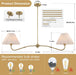 47 Inch BrushedGold Linear Chandelier Island Fixture