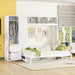 Queen Murphy Wall Bed With Integrated ClosetDrawers