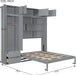 Queen Size Murphy ConvertiblePlatformBed GrayFinish