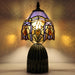 Tiffany Stained Glass Mushroom Table Lamp 12.5 Inch -Purple Jewelry