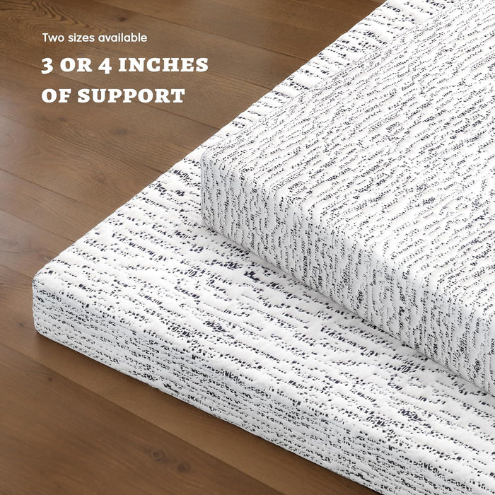 Memory Foam Mattress Topper King Cooling Mattress Topper 4 Inch for Hot Sleepers, Pressure Relieving Mattress Pads Breathable Bed Toppers with Removable Washable Cover