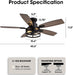 Industrial Black Ceiling Fan With Advanced Lighting