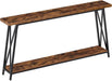 Console Table for Entryway, 63" Industrial Entryway Table, 2-Tier Extra Long Sofa Table behind Couch, X-Shaped Support, for Entryway, Hallway, Living Room, Rustic Brown CTHR4801Z