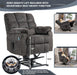 Oversized Power Lift Recliner Big Man 400Lbs, Extra Wide Recliner Chair with Lifts Vertically for Elderly, Features Cup Holder, Heat and Massage, Zero Gravity Lay Flat for Adults (Grey)