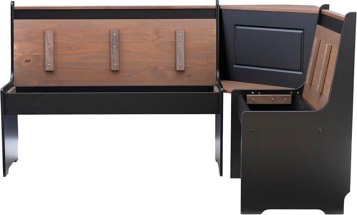Black and Pecan Breakfast Dining Set Ardmore Nook