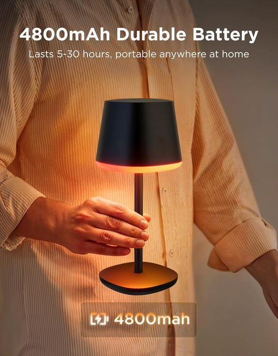 Rechargeable Cordless Table Lamp for Small Bedroom