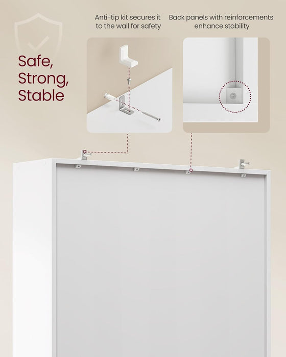 Cloud White Bookshelf With Six Generous Compartments