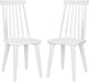 American Homes Collection Burris Country Farmhouse White Spindle Side Chair (Set of 2)